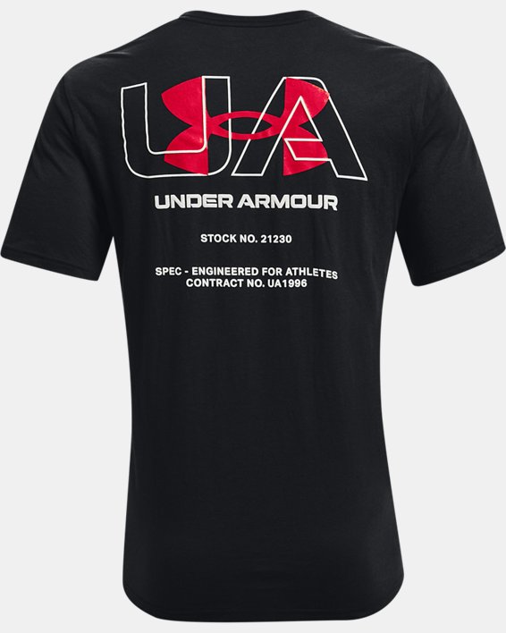 Men's UA Engineered Short Sleeve, Black, pdpMainDesktop image number 4